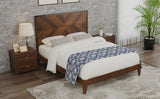 Mid-Century Modern Platform Bed Wood Slat Support with No Box Spring Needed,Queen, Walnut - V.I.P Digital Presence