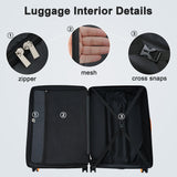 Contrast Color Hardshell Luggage 24inch Expandable Spinner Suitcase with TSA Lock Lightweight Green + ABS
