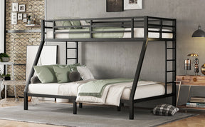 Metal Twin XL over Queen Bunk Bed for Teens and Adults,Space-Saving/Noise Reduced/No Box Spring Needed - V.I.P Digital Presence