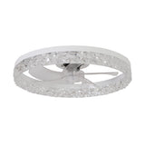 Modern acrylic ceiling fan light with remote control, dimmable LED pendant light, 6-speed adjustable, silent motor - V.I.P Digital Presence