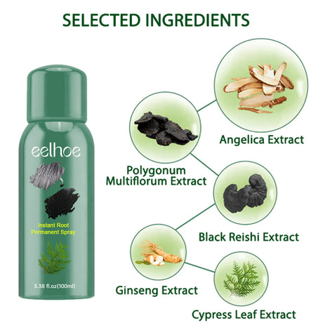 Black Hair Spray Dense Nourishing Roots Shine Smooth Natural Black Hair Cover White Hair Conditioner Spray - V.I.P Digital Presence