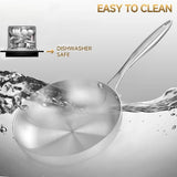 304 stainless steel three-layer steel frying pan, induction cooker, gas universal flat bottomed pan, steak frying pan - V.I.P Digital Presence