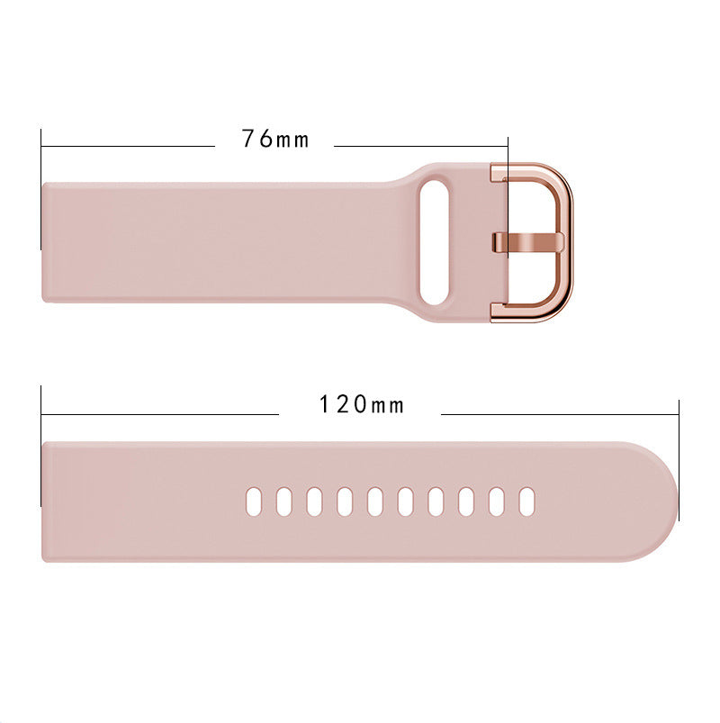 Suitable for Samsung Galaxy Watch Active2 Solid Color Silicone Strap 20/22mm Universal Strap - V.I.P Digital Presence