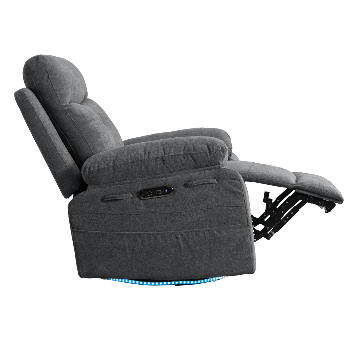 270 degree rotating electric lounge chair with Bluetooth speaker, LED light, telescopic foot pedal adjustable backrest DG - V.I.P Digital Presence
