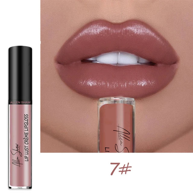 Nude Shiny Liquid Lip Glaze Matte Glitter Shimmer Moisturizing Lip Gloss Long-lasting Lipstick - V.I.P Digital Presence