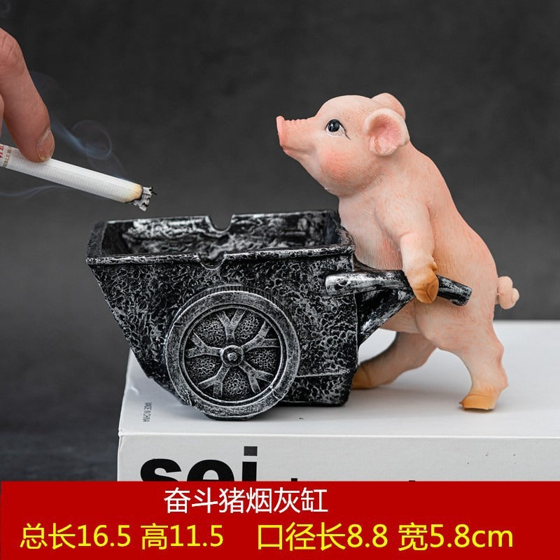 Puppy ashtray creative personality trend anti-fly ash home living room office anti-smoke resin ornaments - V.I.P Digital Presence