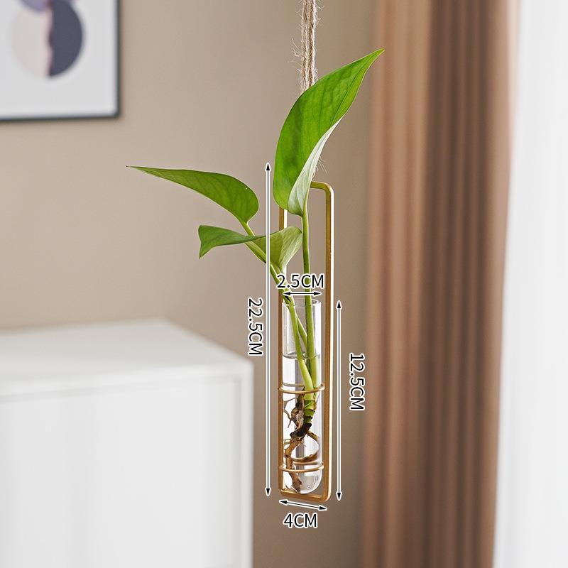 Scandinavian-Style Glass Hydroponic Vase for Living Room with Creative Hanging Door Decor and Wall Ivy Plant Water Cultivation Transparent Pot - V.I.P Digital Presence