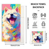 Two-in-One Foldable Beach Towel Printed Bath Towel All-In-One Beach Towel with Storage Bag - V.I.P Digital Presence