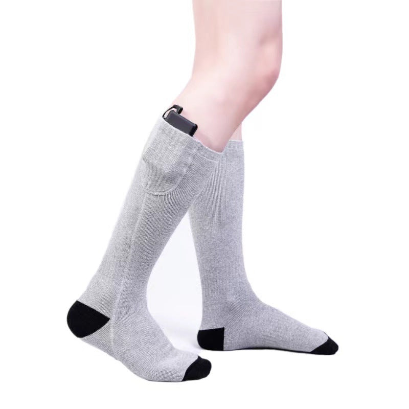 Charging and heating socks, ski socks, electric heating socks, USB charging long tube, warm socks for men and women in winter - V.I.P Digital Presence