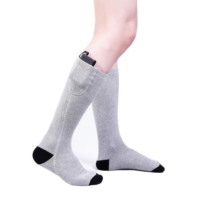Charging and heating socks, ski socks, electric heating socks, USB charging long tube, warm socks for men and women in winter - V.I.P Digital Presence