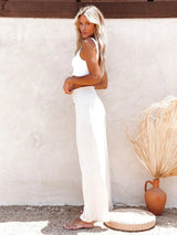 Full Size Decorative Button High Waist Pants - V.I.P Digital Presence