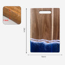 Wood Cutting Board Resin Blue green Wave Pattern - V.I.P Digital Presence