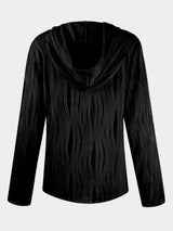 Textured Long Sleeve Hoodie - V.I.P Digital Presence