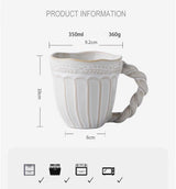 350MLCreative personality mug breakfast cereal milk cute ceramic cup daily household large-capacity insulated coffee oatmeal cup - V.I.P Digital Presence