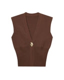 Elegant Casual Commuting Vest V-neck Tank Top for Women withDesign Sense - V.I.P Digital Presence