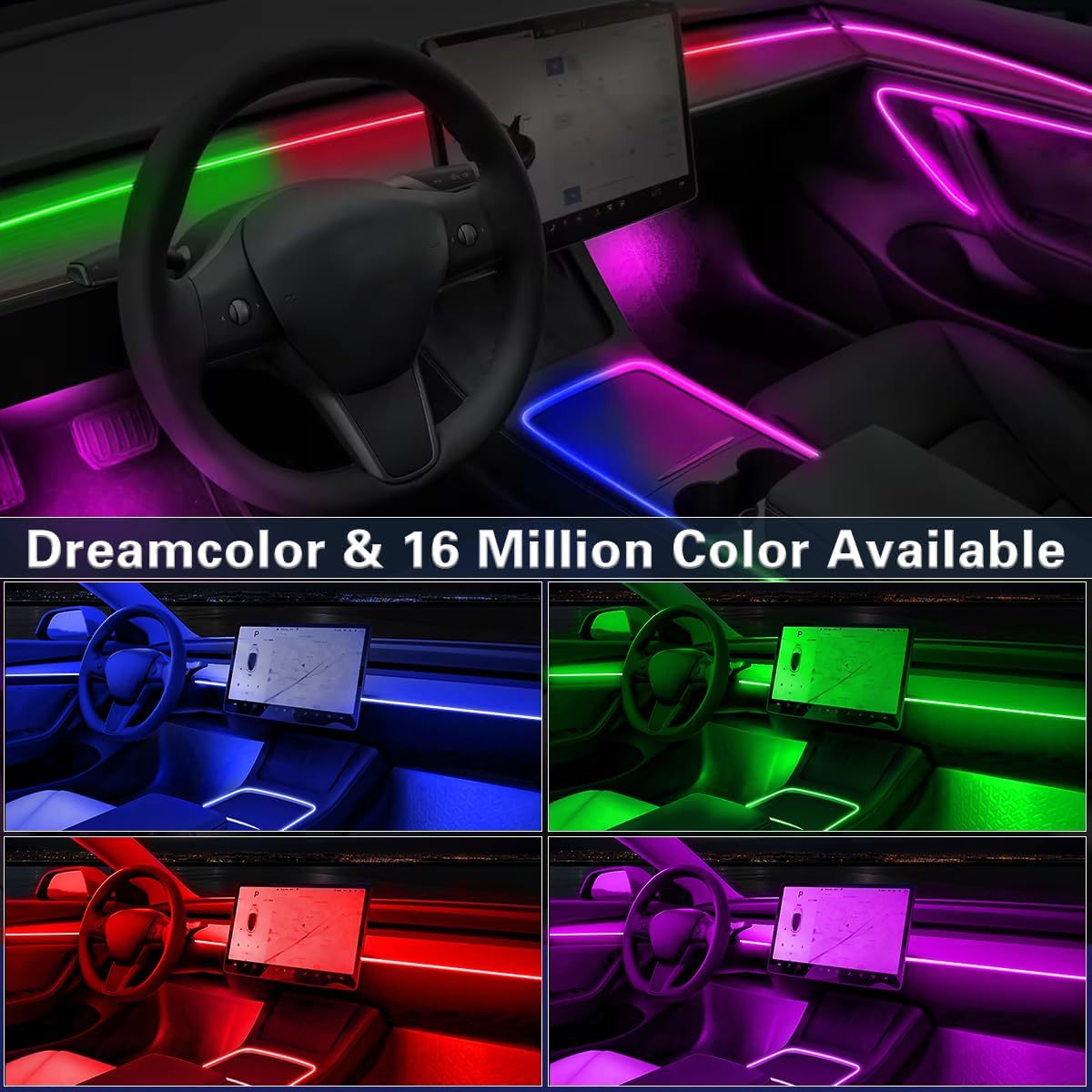 Suitable for 256 color dynamic light and shadow ambient lighting in cars universal car models with added welcome lights - V.I.P Digital Presence
