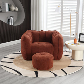 Soft Bean Bag Chair with High Resilient Foam(Chips)for living room and bedroom Comfortable Square Lazy Sofa with  Footstool - V.I.P Digital Presence