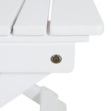 Outdoor Folding Wooden Side Table, White, 15"D x 22.75"W x 18.25"H - V.I.P Digital Presence