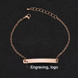 Stainless steel personalized engraved three color curved bracelet simple and personalized women's bracelet - V.I.P Digital Presence