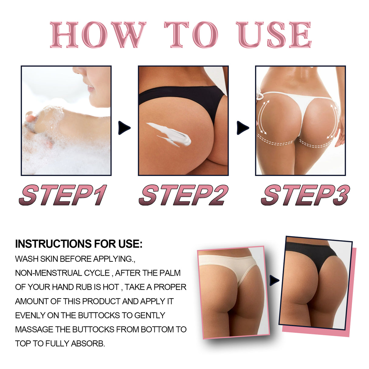 Butt Massage Cream, Booty Lift Firming Skin Booty Lift Shape Peach Booty Moisturizing And Firming Cream - V.I.P Digital Presence