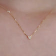 S925 pure silver plated with 14K gold mini heart necklace women's diamond studded peach heart extremely fine collarbone chain ﻿ - V.I.P Digital Presence