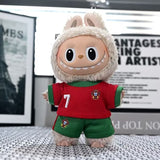 Labubu Doll Clothing Jersey 17cm Pendant First and Second Generation PVC Plush Toy Dress-up Set