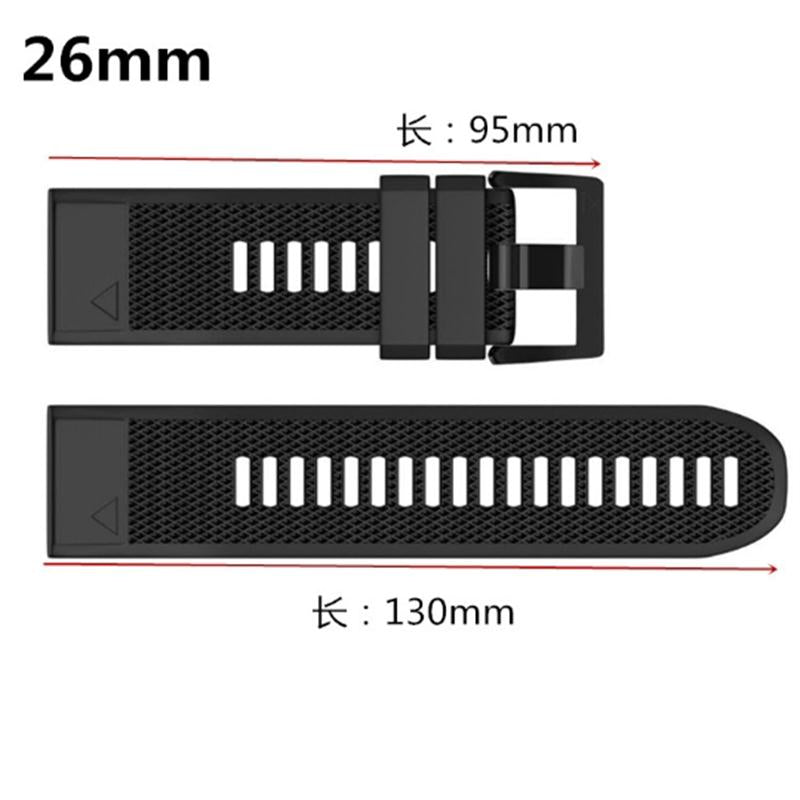 Correa de silicona de liberación rápida FIFATA para Garmin Fenix ​​6, 6S, 6X, 5X, 5, 5S, 3, 3HR, Forerunner 935 y 945.