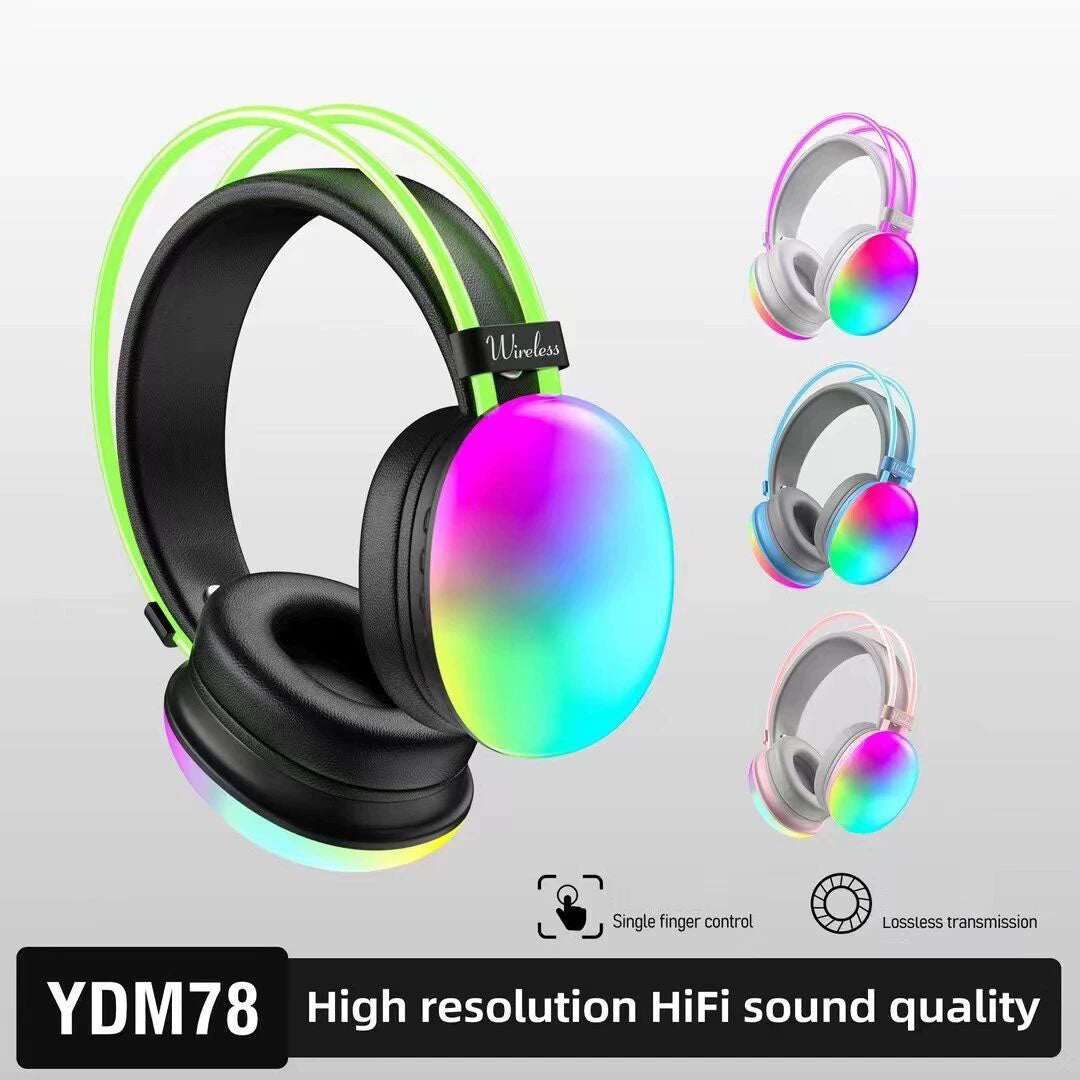 Head mounted Bluetooth earphones YDM78 luminous computer gaming wireless headset - V.I.P Digital Presence