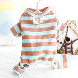 Dog Clothes Spring and Summer Thin Wide Striped Four-legged Home Clothes Bottoming Shirt Small Dog Teddy Pet - V.I.P Digital Presence