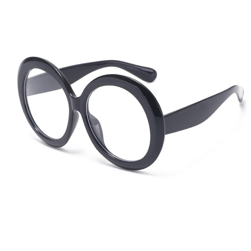 Personalized dual color sunglasses, fashionable circular large frame sunglasses for women - V.I.P Digital Presence