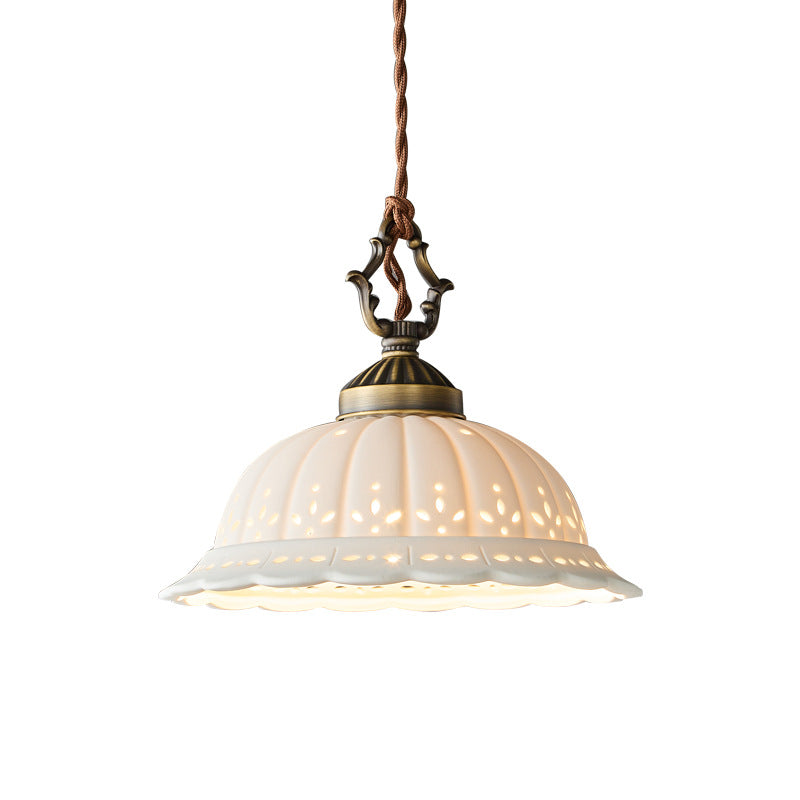 Copper Bedside Pendant Light Bedroom Modern Luxury French Retro Japanese American Artistic Aged Small Pendant Light - V.I.P Digital Presence