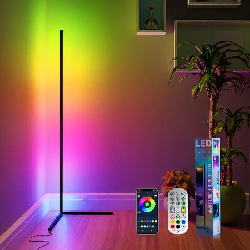 Ambient Floor Lamp RGBIC Corner Light Three-Section Spliced Bluetooth LED Modern Minimalist Table Lamp Voice-Activated Light - V.I.P Digital Presence