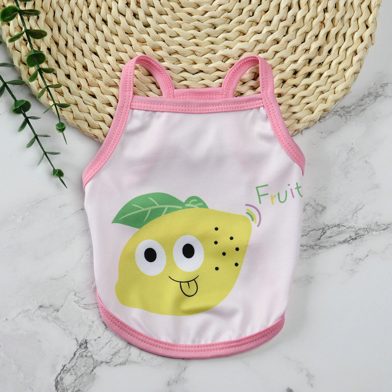 Pet supplies pet clothes cute fruit camisoles tank tops breathable pet sunscreen mosquito and insect repellent products - V.I.P Digital Presence
