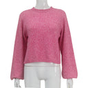 Long sleeved backless lace up sexy spicy girl knitted loose women's top sweater - V.I.P Digital Presence
