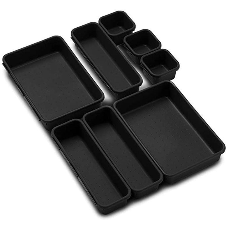 8pcs/set Adjustable Drawer Organizer Box Trays Make Up Cosmetics Sundries Divider Holder Kitchen Bathroom Closet Jewellery Box - V.I.P Digital Presence