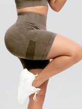Washed High Waist Active Shorts - V.I.P Digital Presence