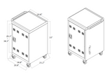 Mobile Charging Cart and Cabinet for Tablets Laptops 31+4-Device - V.I.P Digital Presence