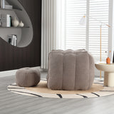 Soft Bean Bag Chair with High Resilient Foam(Chips)for living room and bedroom,Comfortable Square Lazy Sofa with Footstool - V.I.P Digital Presence