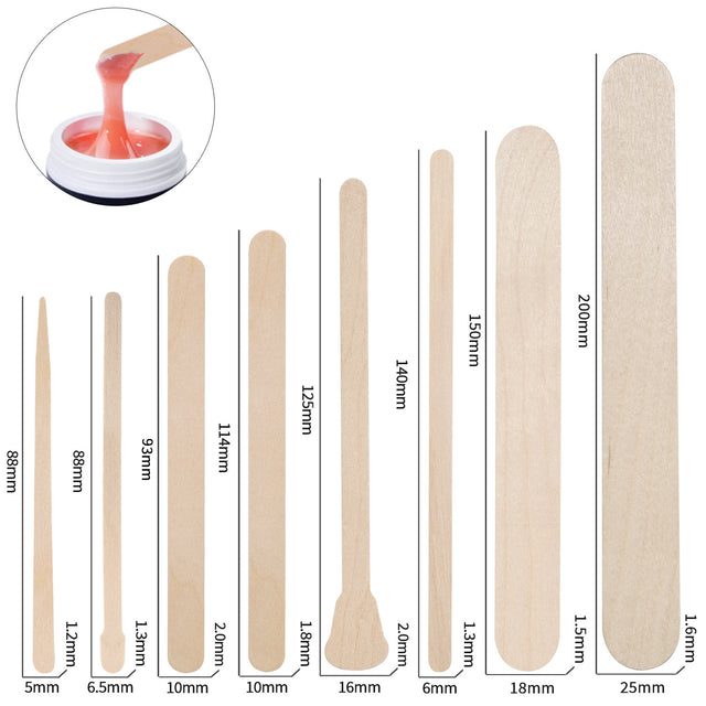 100-Piece Bag of Disposable Wooden Sticks for Hair Removal Waxing and Scraping Tools - V.I.P Digital Presence