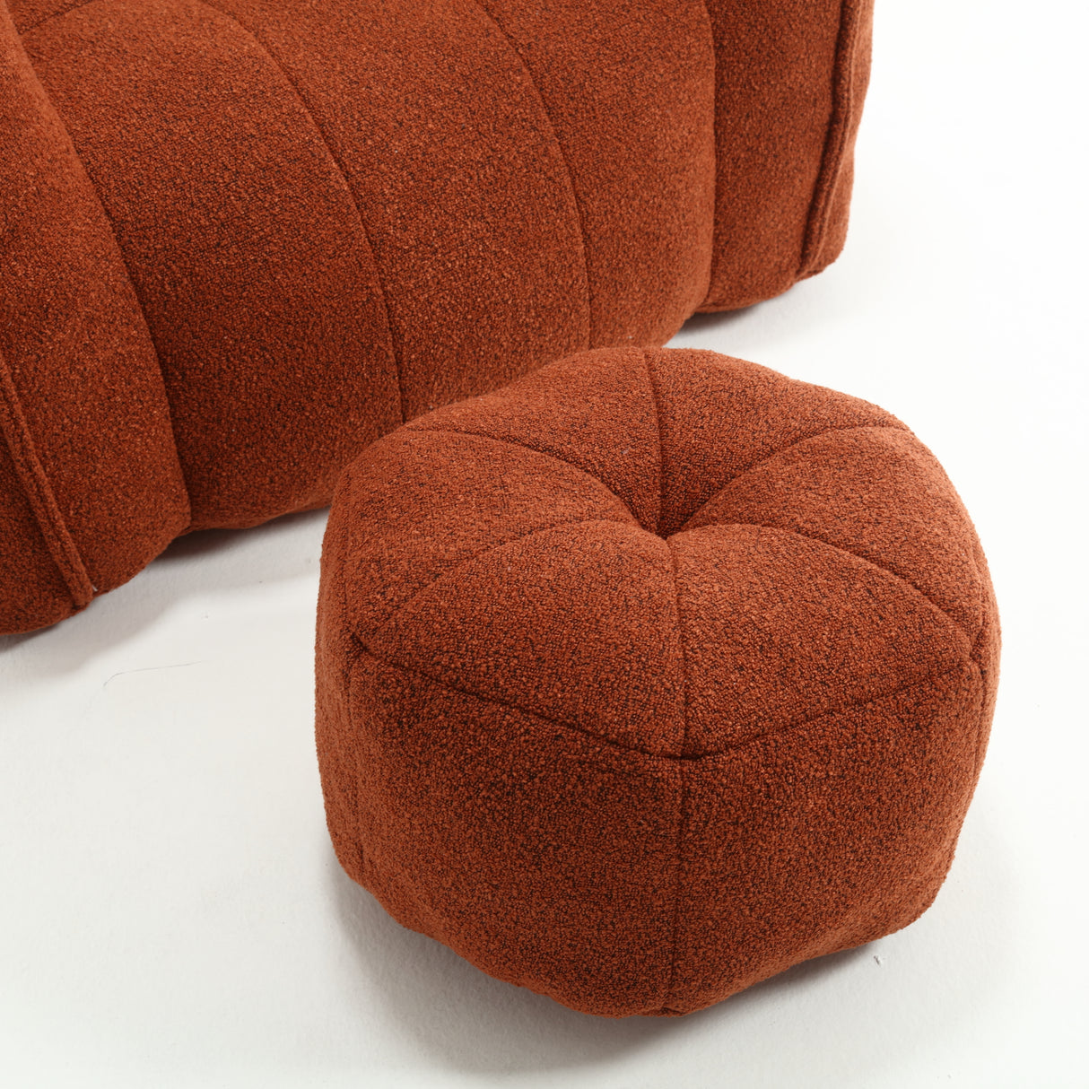 Soft Bean Bag Chair with High Resilient Foam(Chips)for living room and bedroom Comfortable Square Lazy Sofa with  Footstool - V.I.P Digital Presence
