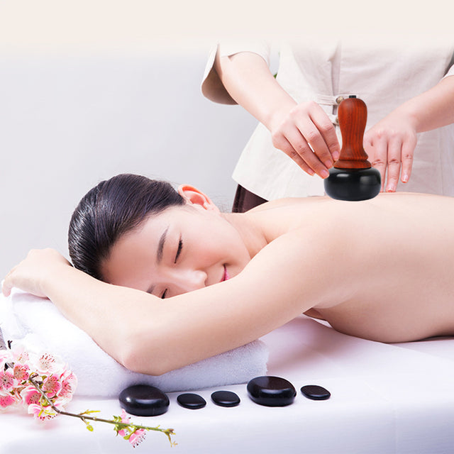 PASTSKY Hot Stone Electric Gua Sha Massager Bian Stone Guasha Tool Skin Scraping Back Face Massage Body Warm Moxibustion Therapy - V.I.P Digital Presence