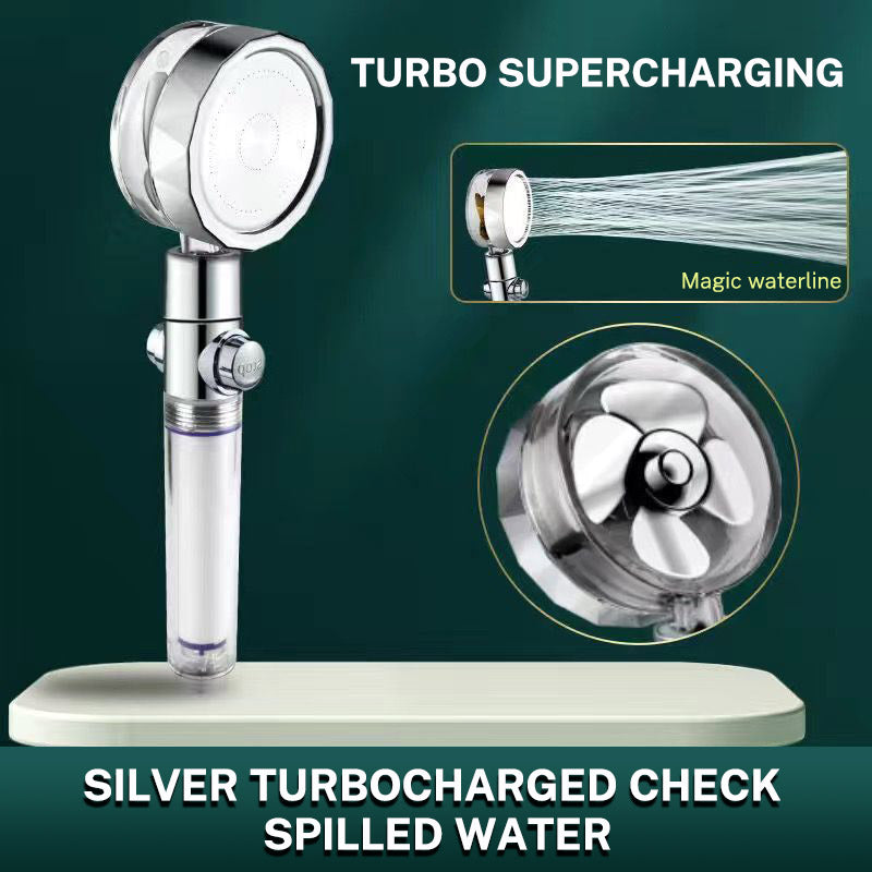 Xiao Man Waist Supercharged Sprinkler Head Dual Turbo Pressurized Propeller Fan Shower Head Shower Head - V.I.P Digital Presence