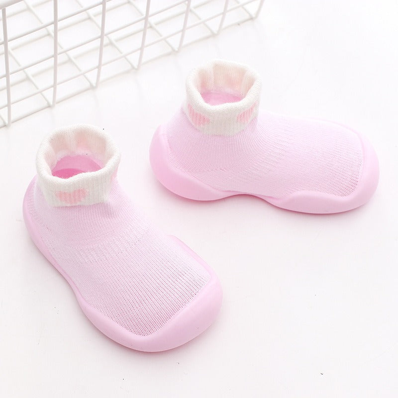 Autumn and Winter Baby Socks Silicone Anti slip Bottom Floor Socks Children's Shoes and Socks Cartoon Rainbow Strips Indoor Walking Shoes and Socks - V.I.P Digital Presence