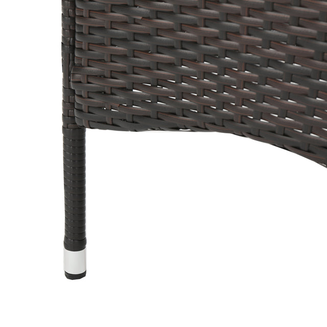 Clementine Outdoor Multibrown PE Wicker Dining Chairs (Set of 2) - V.I.P Digital Presence