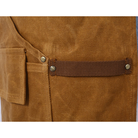 Long heavy-duty waxed canvas tool apron, carpenter apron, carpenter waterproof 18 ounces, fully adjustable - V.I.P Digital Presence