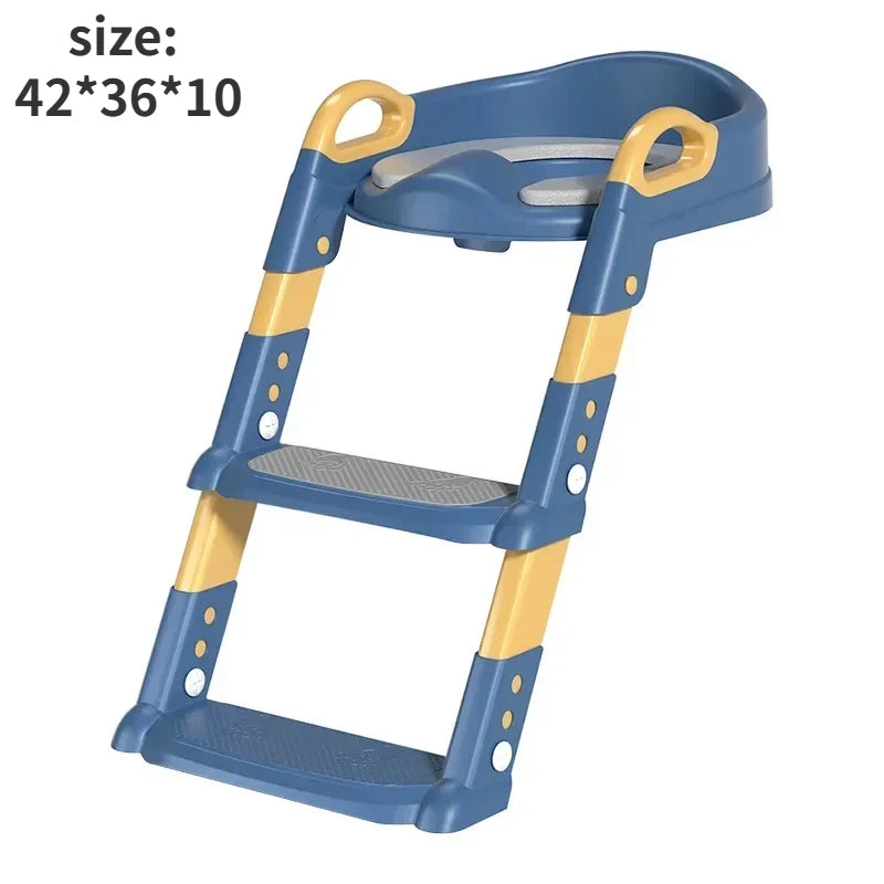 Stair Style Children's Toilet Boy and Girl Baby Toilet Folding Rack Step Stool Child Step Toilet Seat Ring Baby Potty Toilets - V.I.P Digital Presence