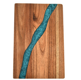Heavy Duty Serving Tray Chopping Board With Ocean Wave  Epoxy Resin Wood Cutting Board - V.I.P Digital Presence