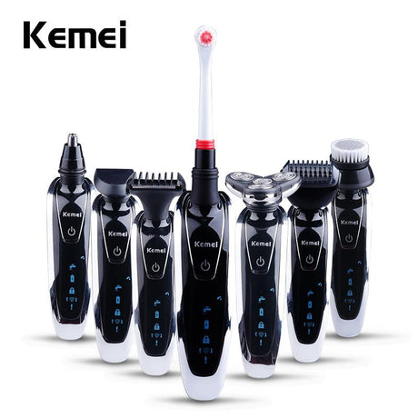 Kemei 7 in 1 Men's 3D Electric Shaver 3 in 1 Beard Trimmer Rechargeable Razor for Men Shaving - V.I.P Digital Presence