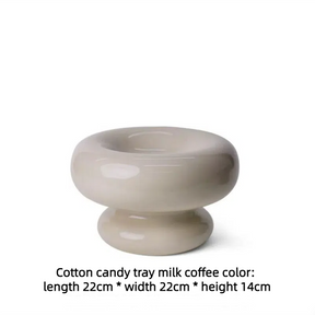 Creative Life [Cotton Candy] Ceramic Fruit Tray Home Living Room Tea Table Storage Storage Fruit Tray Snack Tray - V.I.P Digital Presence