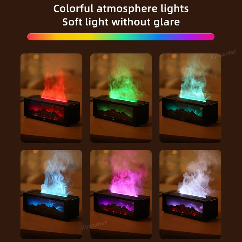 Flame atmosphere humidifier simulation fireplace mute automatic large spray household gifts must be placed - V.I.P Digital Presence